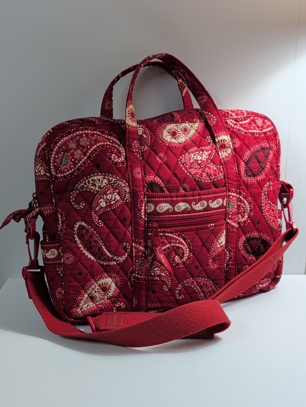 Vintage Vera Bradley Quilted Laptop Messenger Bag